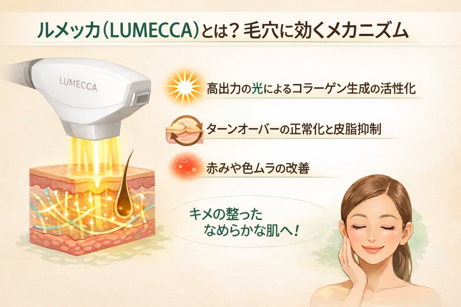 ルメッカ（LUMECCA）とは？毛穴に効くメカニズム