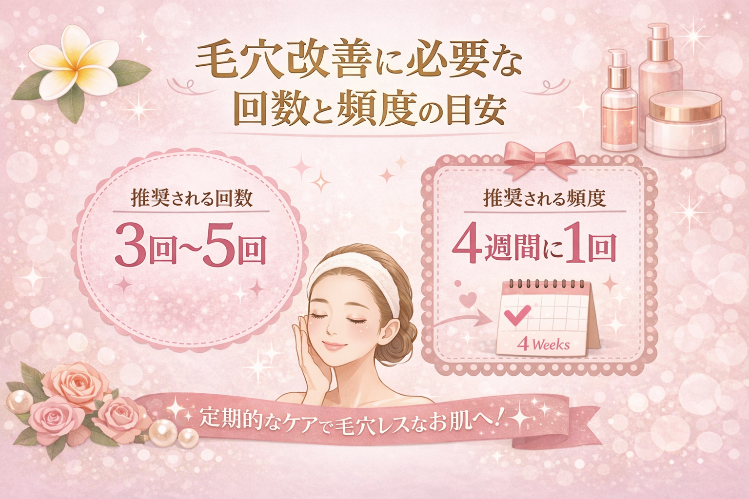 毛穴改善に必要な回数と頻度の目安