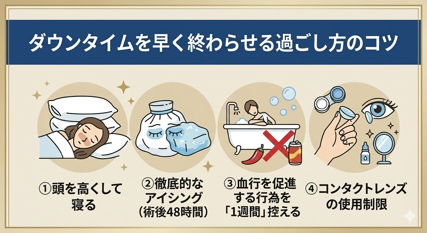 ダウンタイムを早く終わらせる過ごし方のコツ