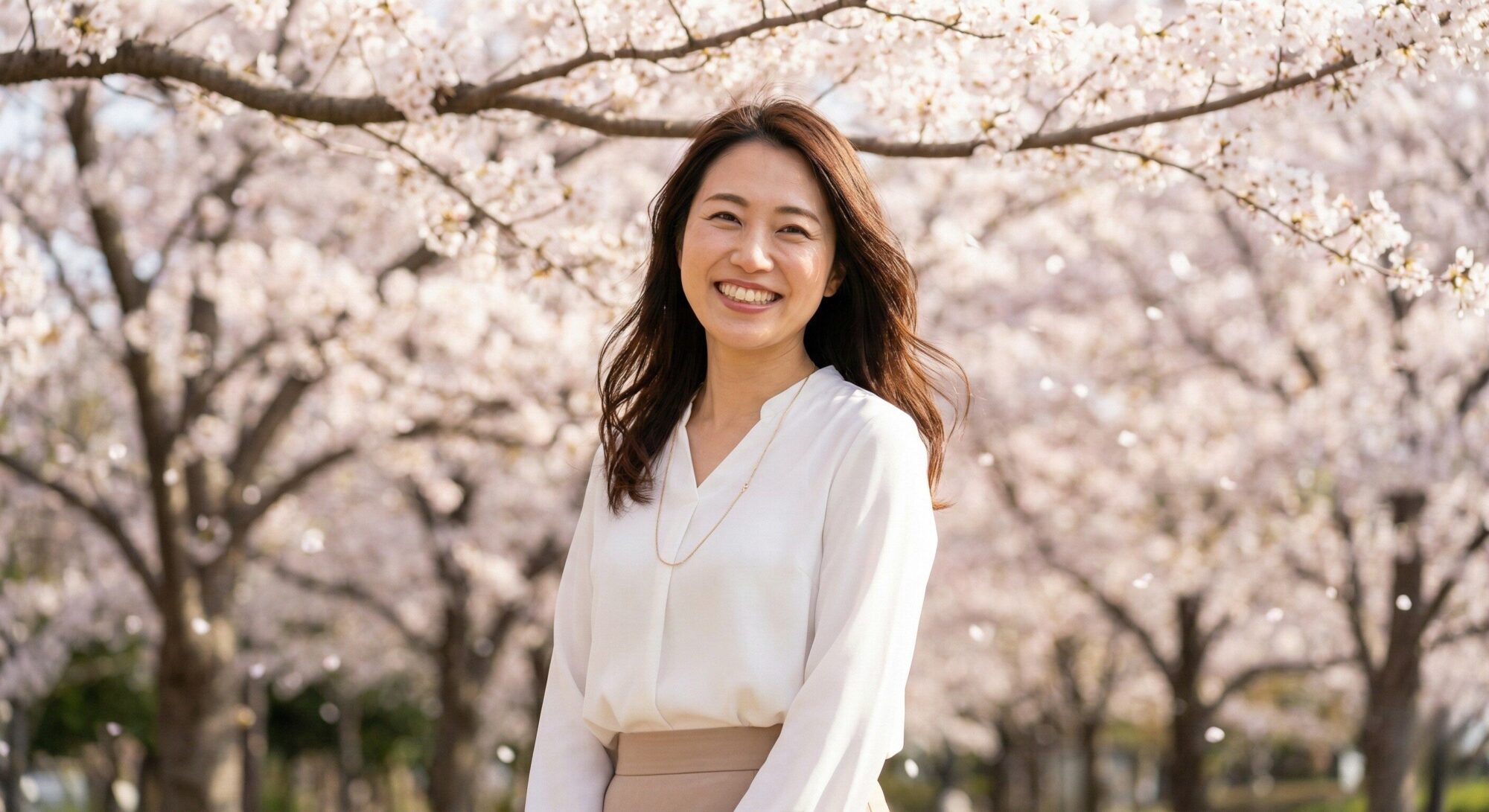 回復して明るい笑顔の女性