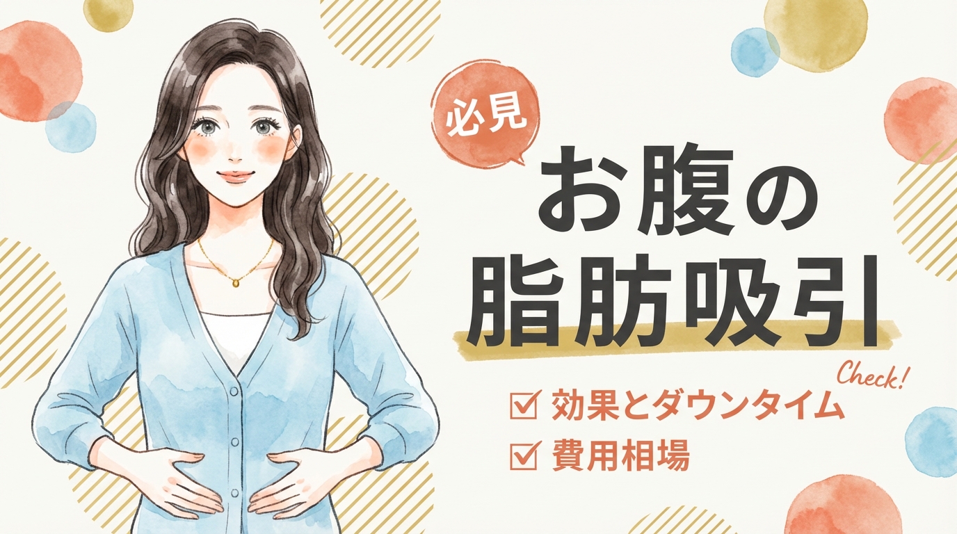 お腹の脂肪吸引ですっきりボディを実現するイメージイラスト